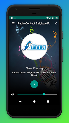 Android application Radio Contact Belgique Online screenshort
