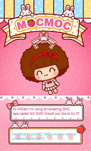 Android application GO SMS PRO HELLOMOCMOC THEME screenshort