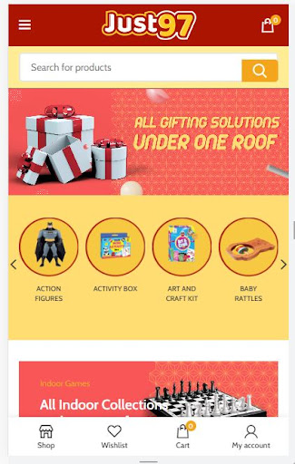 Android application JUST97 - Toys & Gift screenshort