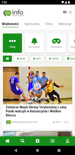Android application Koscierski.info screenshort
