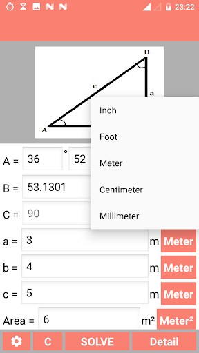 Right Angled Triangle Solver