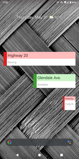 Android application Welland Canal Status screenshort