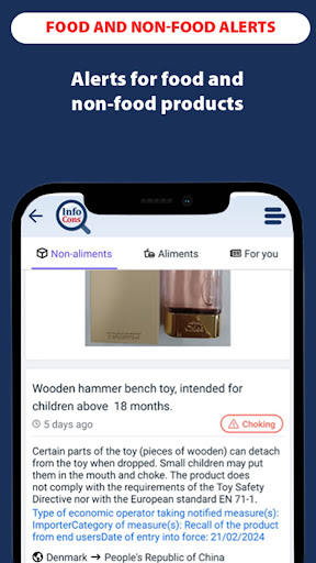 Android application InfoCons screenshort
