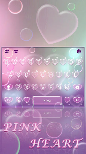 Android application Romantic Bubble Heart Keyboard screenshort