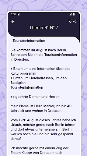 Brief Schreiben Deutsch B1 Screen 2