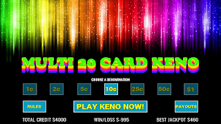 Multi 20 Card Keno - Screenshot 3