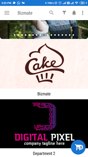 Android application Bizmate screenshort