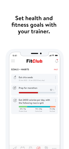 Screenshot of FitClub Members