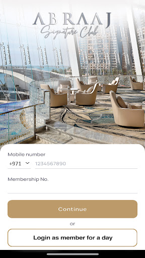 Android application ABRAAJ Signature Club screenshort