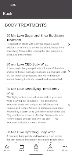 SPA LUXE LUXURY DAY SPA Screen 2