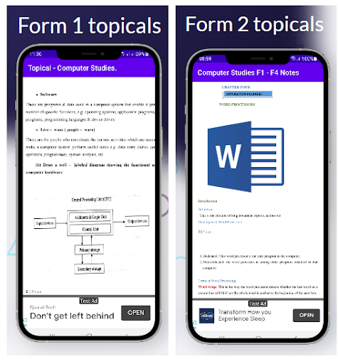 Android application Computer studies: topicals screenshort