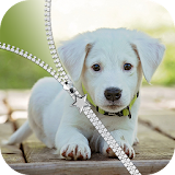Puppy Zipper Lock Screen - Dog Ziplock icon