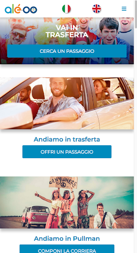 Android application ale-oo la trasferta in un clic screenshort