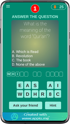Qur'an Quiz - Screenshot 1