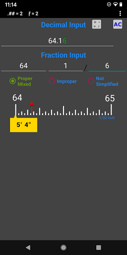 Decimal & Fraction Calculator Screen 3