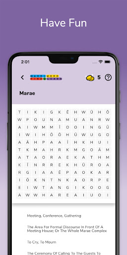 Maori Word Find Screen 3