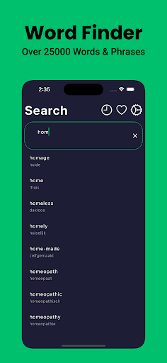 Dutch Dictionary English Screen 3