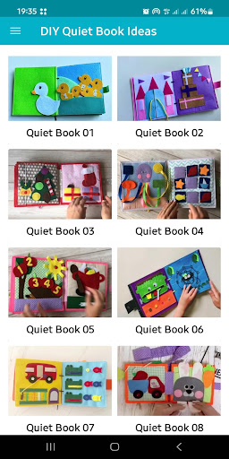 Android application DIY Quiet Book Ideas screenshort