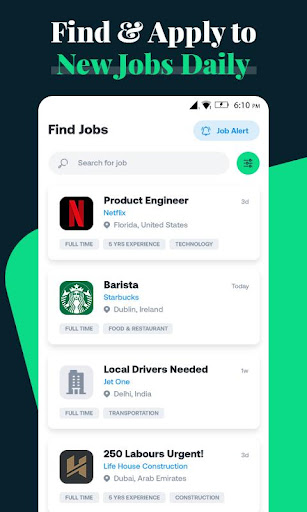 Android application Worquik Job Search: Jobs app screenshort