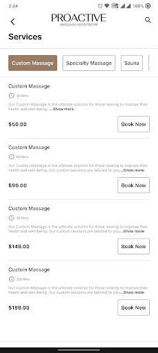 Proactive Massage + Bodywork Screen 3