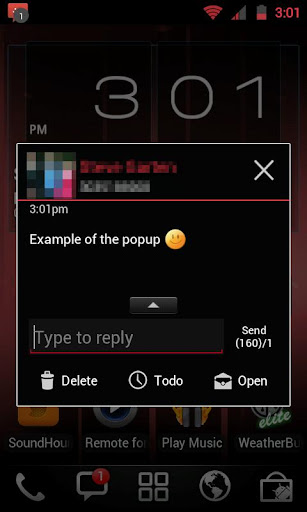 GO SMS THEME - Smooth ICS Red