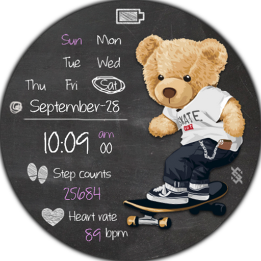 BFF7- Blackboard Art Bear Cool logo