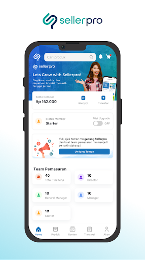 Android application sellerpro screenshort