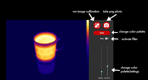 Android application Thermal Spectrum for TE-Q1 screenshort