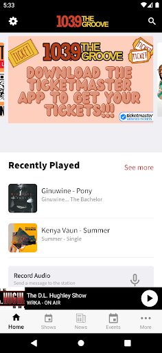 Android application 103.9 The Groove screenshort