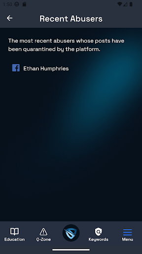 Android application SocialProtect screenshort