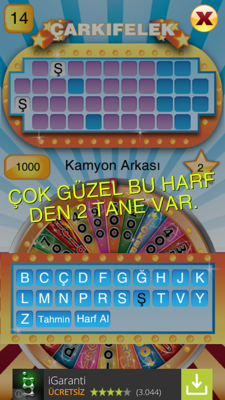 Android application Wheel Of Fun Turkish screenshort