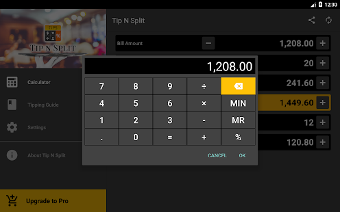Tip N Split Tip Calculator Screenshot