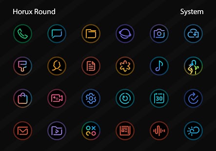 Horux - Icon Pack (Round) Capture d'écran