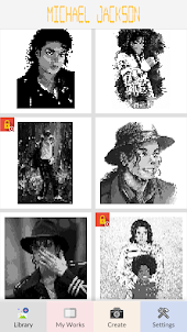 Michael Jackson Color Pixel