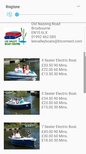 Lee Valley Boats Screen 2