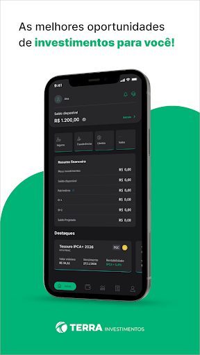 Android application Terra Investimentos screenshort