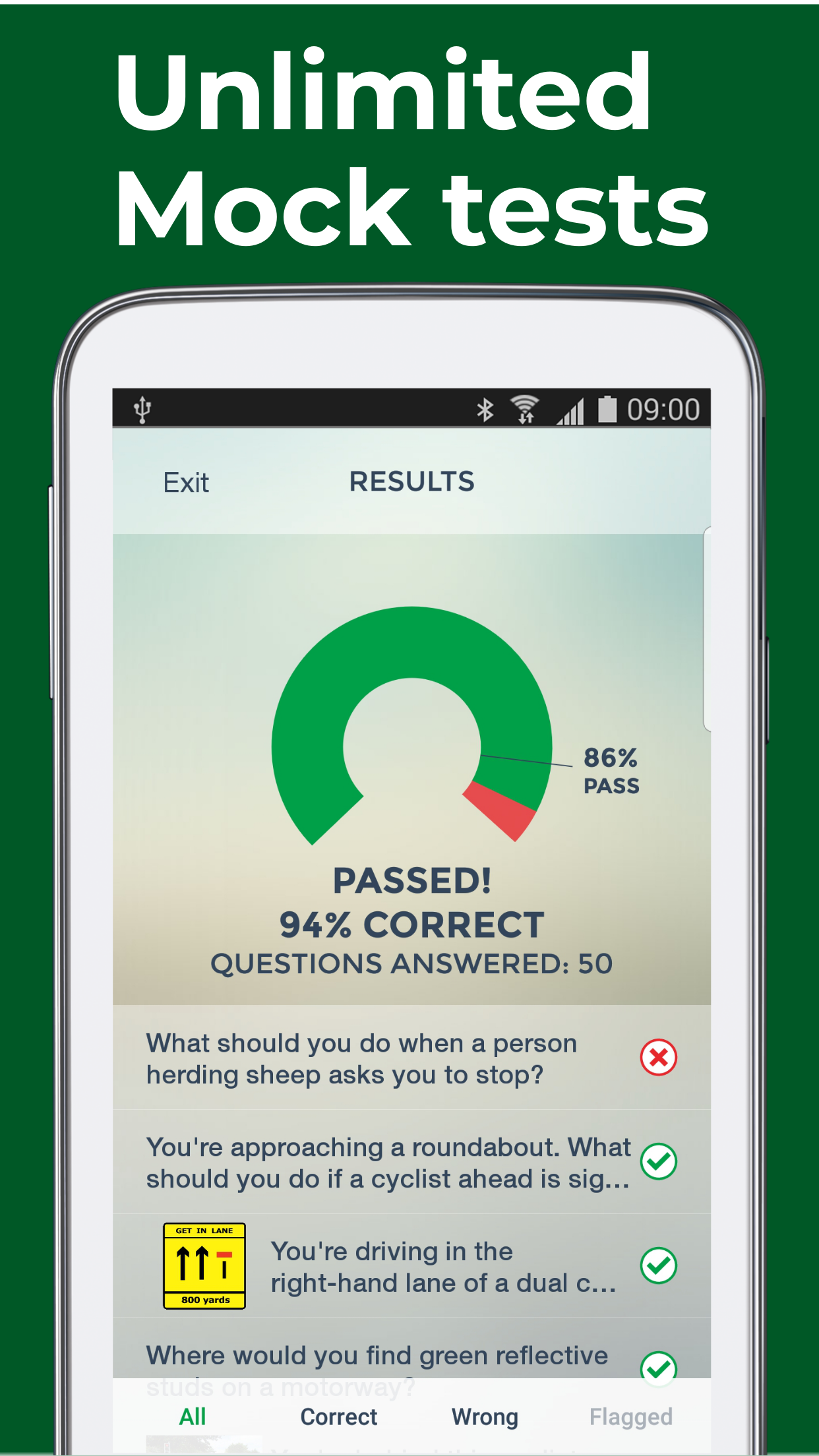 Android application PCV theory test 2022 UK+ screenshort