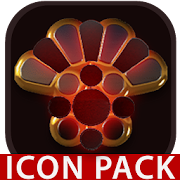 Vesuv icon pack red glow gold black  Icon