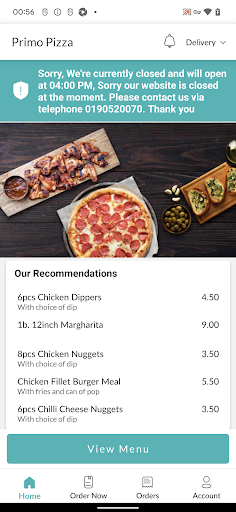 Primo Pizza Screen 2