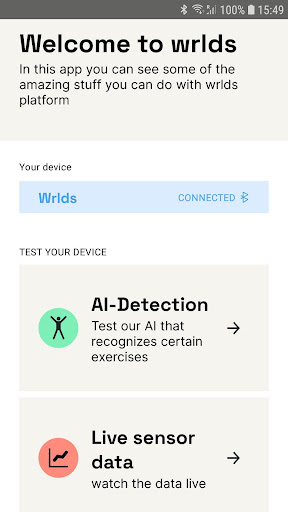 Wrlds Demo App Screen 2