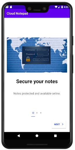Android application Cloud Notepad - Online notes screenshort