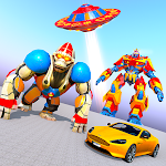 Cover Image of ダウンロード Gorilla Robot Car Transform War: Space Robot Games 1.1 APK