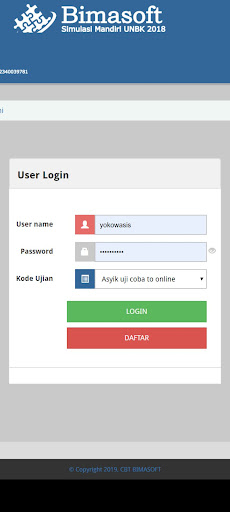 Android application cbt SMK Budi Karya screenshort