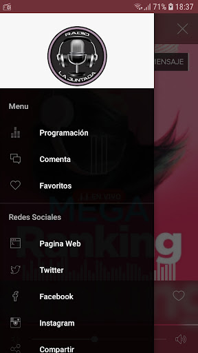 Android application Radio La Juntada screenshort