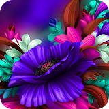 Themes app for  S6 Purple Bloom flower icon