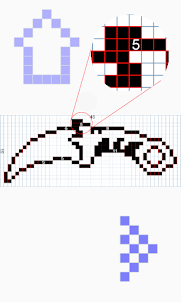 How to draw pixel weapons