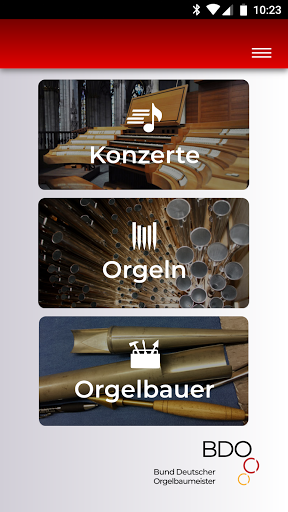Android application Orgel screenshort