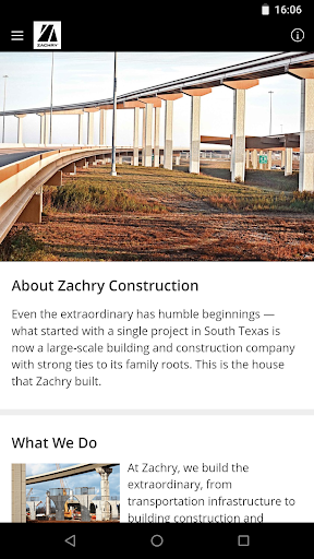 Android application Zachry Connect screenshort