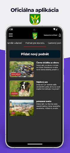 Android application Čeľadice screenshort