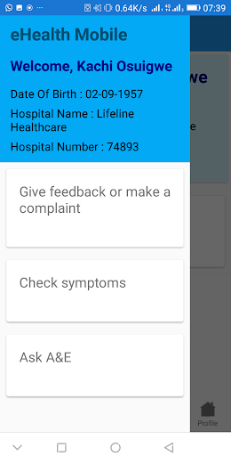 EHEALTHPROMOBILE Screen 3